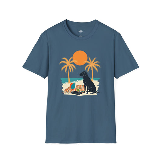 Printify T-Shirt Indigo Blue / S Dogs, Beach, Cocktails and Sunshine