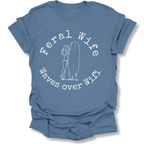Printify T-Shirt Indigo Blue / S Feral Wife, Waves over Wifi Design