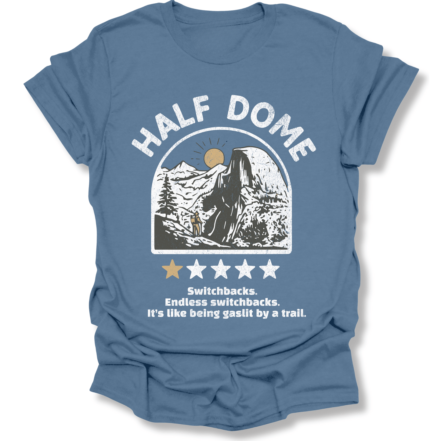 Printify T-Shirt Indigo Blue / S Half Dome 1 Star T-Shirt
