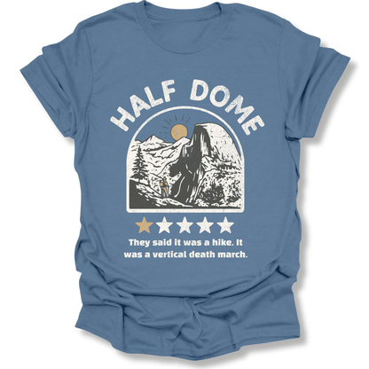 Printify T-Shirt Indigo Blue / S Half Dome One Star Review T-Shirt