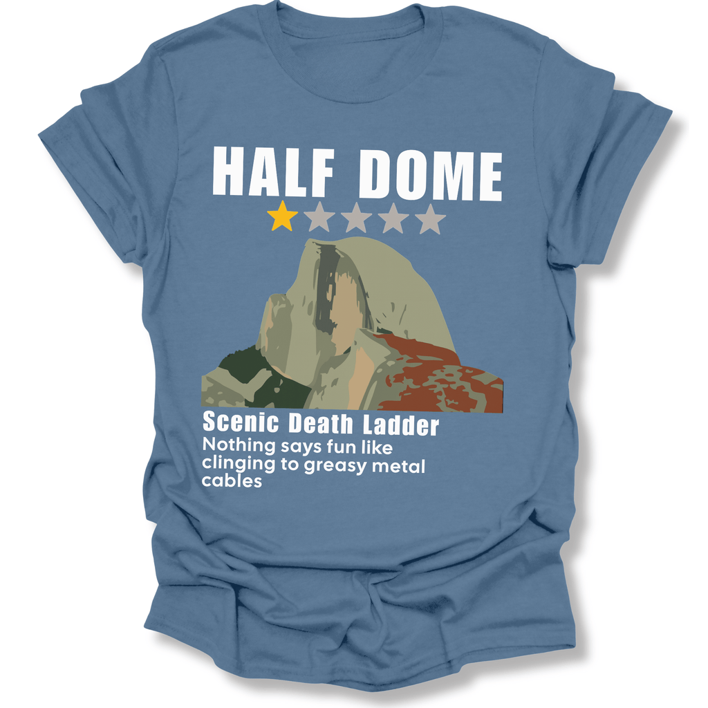Printify T-Shirt Indigo Blue / S Half Dome Scenic Death Ladder