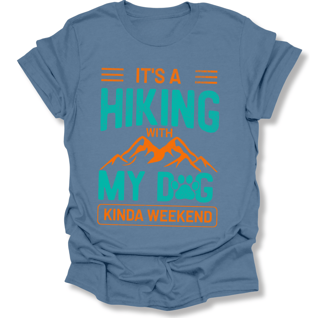 Printify T-Shirt Indigo Blue / S Hiking with my dog