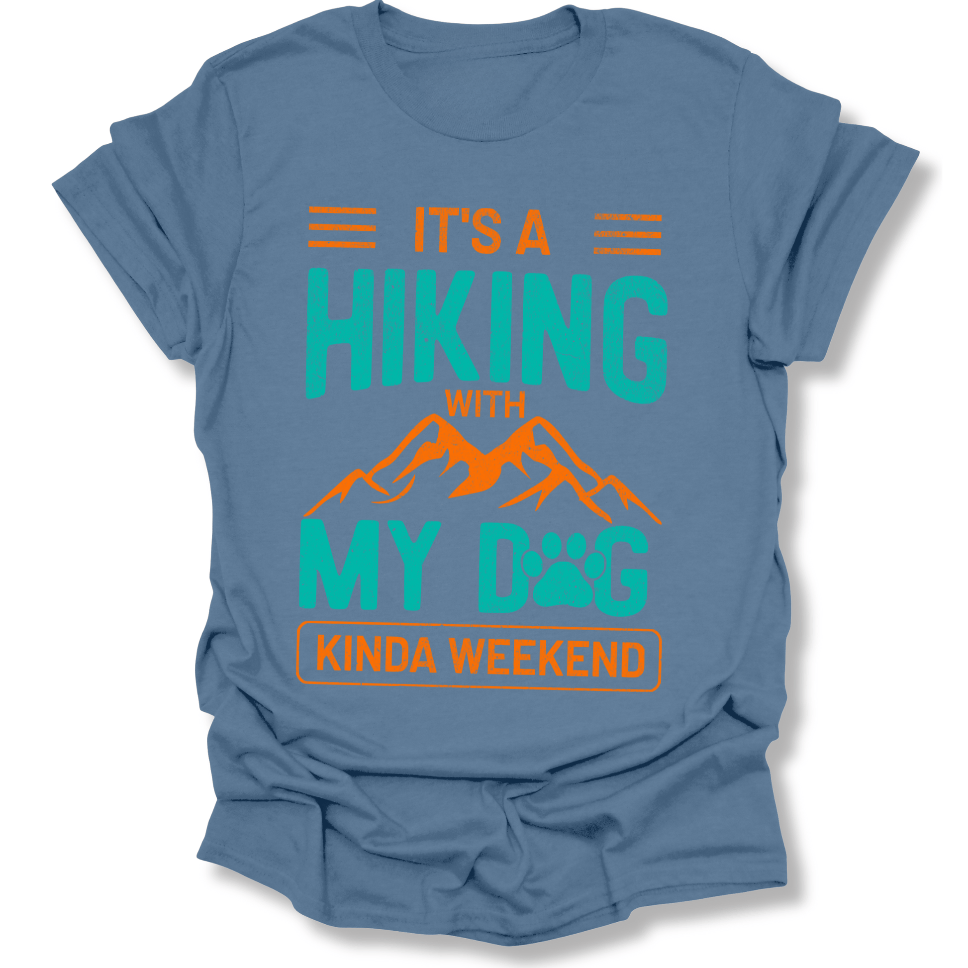 Printify T-Shirt Indigo Blue / S Hiking with my dog