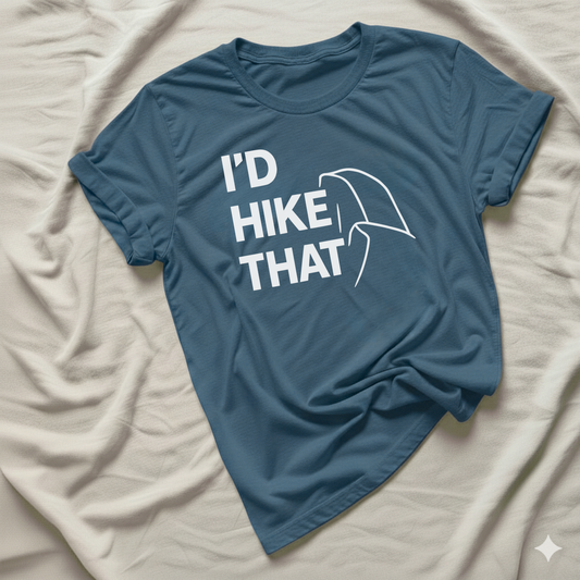 Printify T-Shirt Indigo Blue / S I'd Hike That, Half Dome