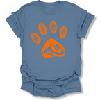 Printify T-Shirt Indigo Blue / S Mountain Dog paw print