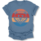 Printify T-Shirt Indigo Blue / S Retro Sunset Bear