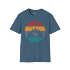Printify T-Shirt Indigo Blue / S Retro Sunset California Bear