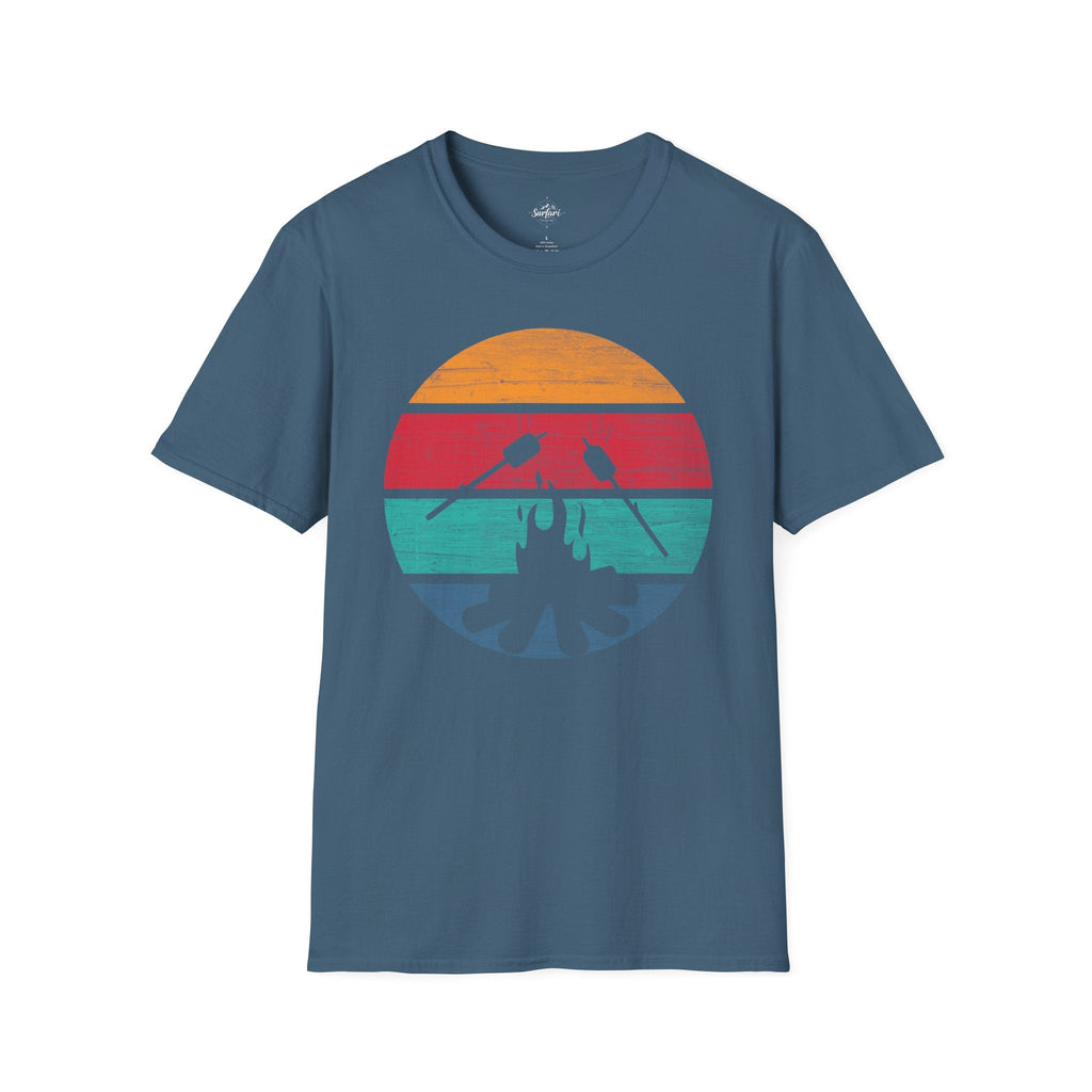 Printify T-Shirt Indigo Blue / S Retro Sunset Roasted Marshmallows