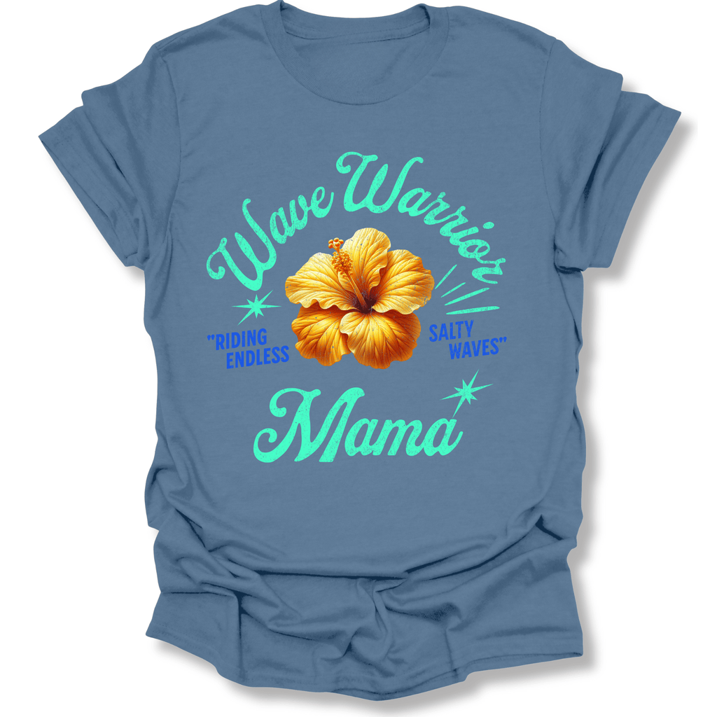 Printify T-Shirt Indigo Blue / S Wave Warrior Mama