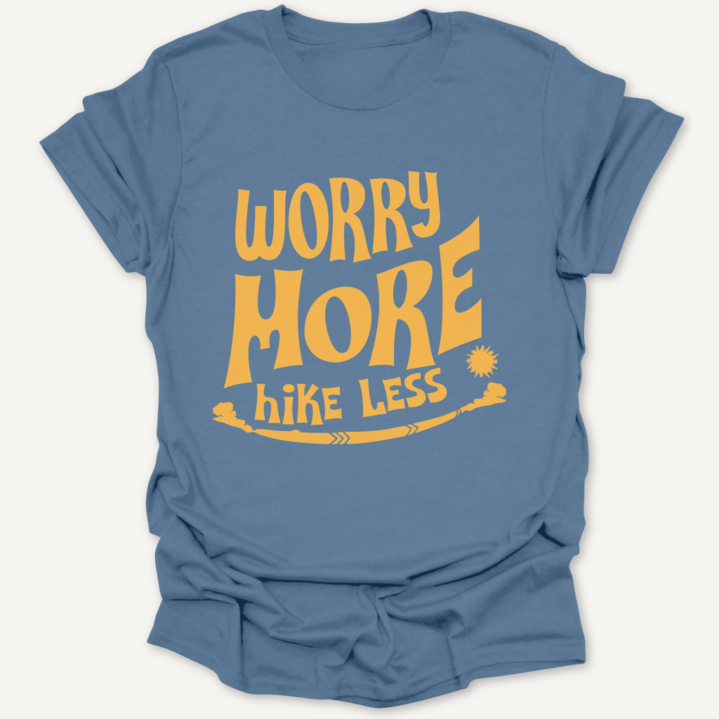 Printify T-Shirt Indigo Blue / S Worry More, Hike Less