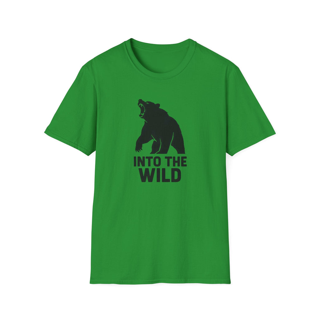Printify T-Shirt Irish Green / S Bear silhouette with text T-Shirt