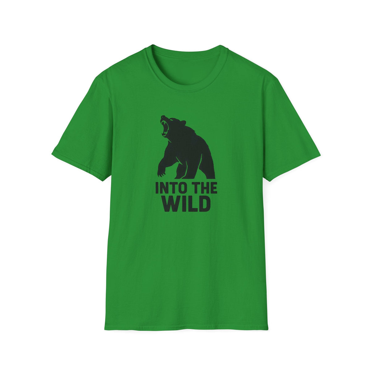 Printify T-Shirt Irish Green / S Bear silhouette with text T-Shirt