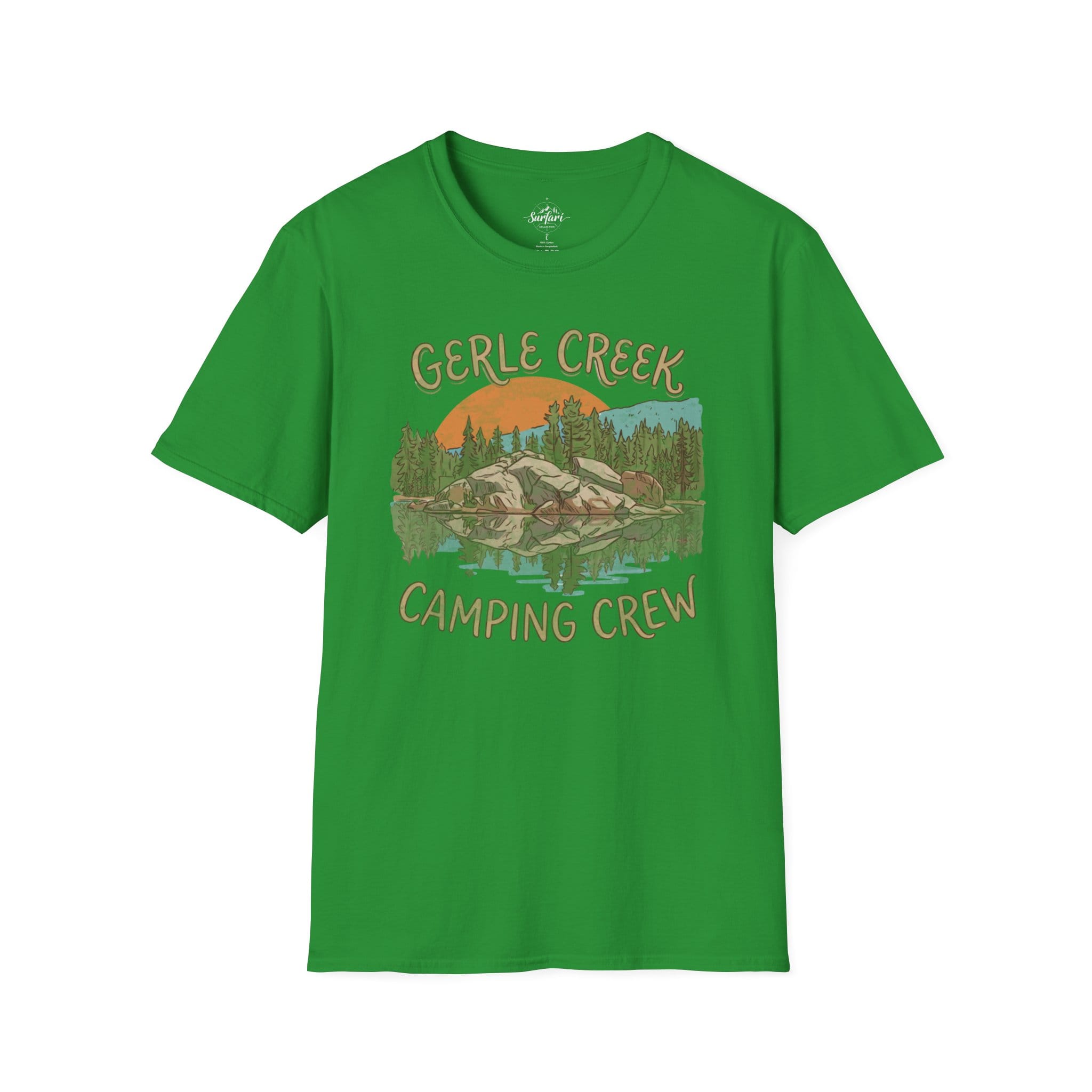Printify T-Shirt Irish Green / S Gerle Creek Camping Crew