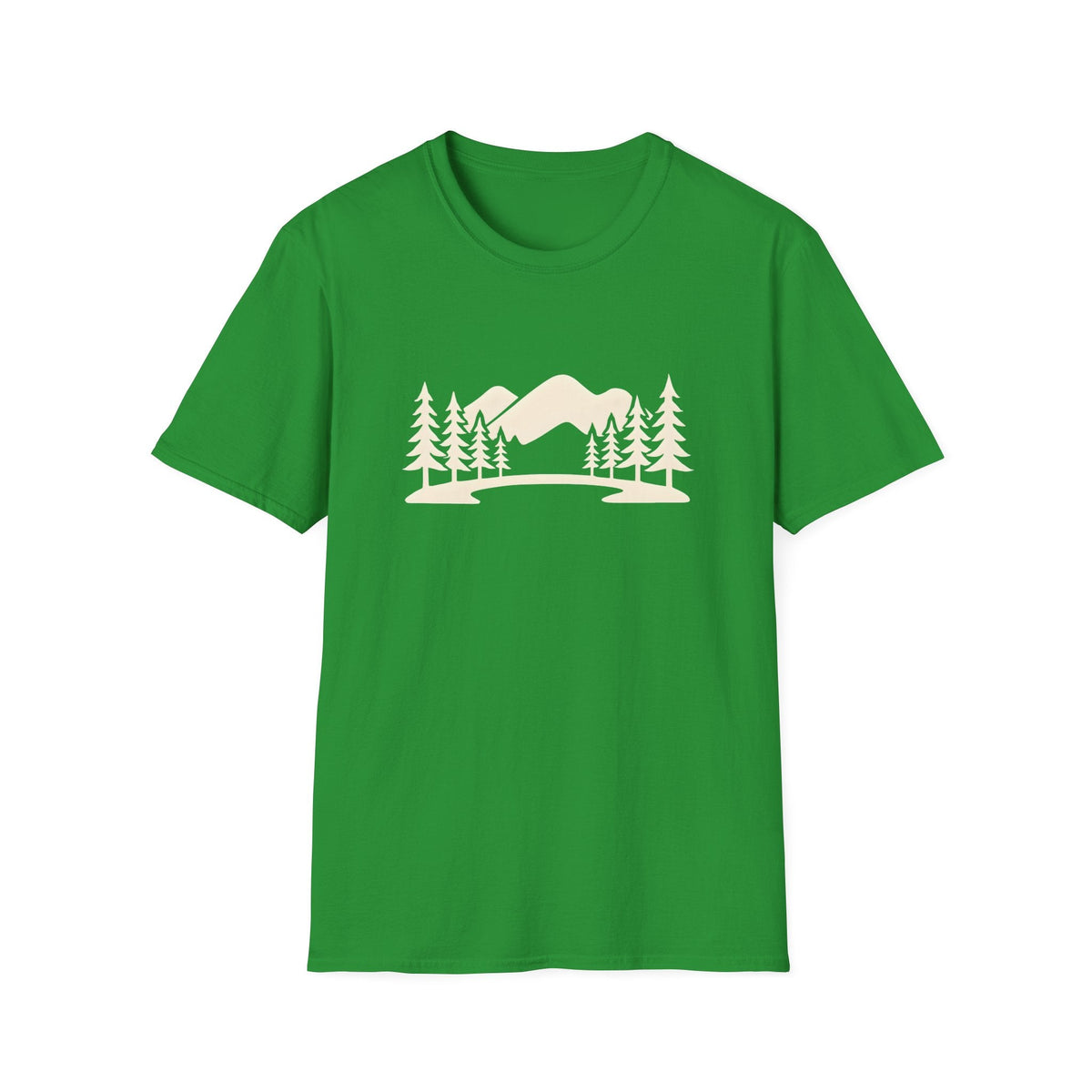 Printify T-Shirt Irish Green / S Mountain Lake Landscape T-Shirt