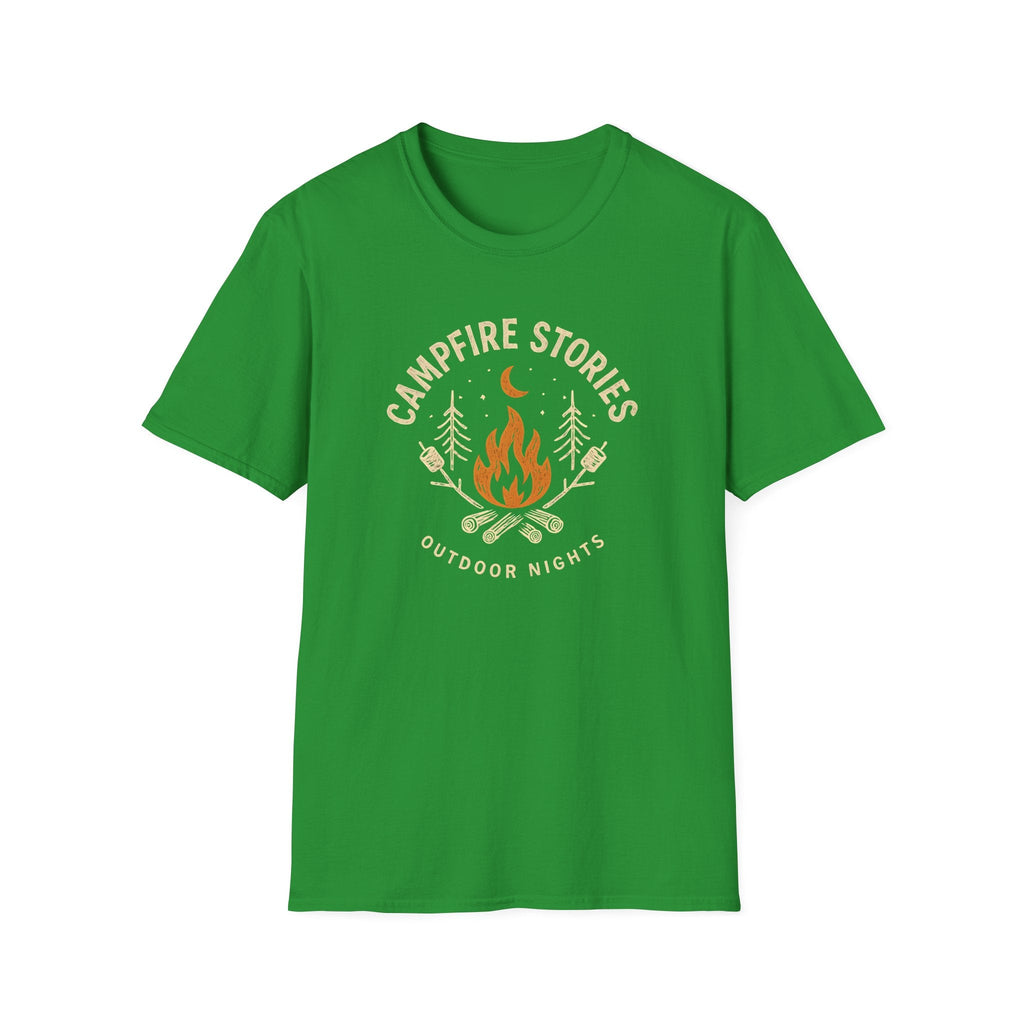 Printify T-Shirt Irish Green / S Outdoor Campfire Nights T-Shirt