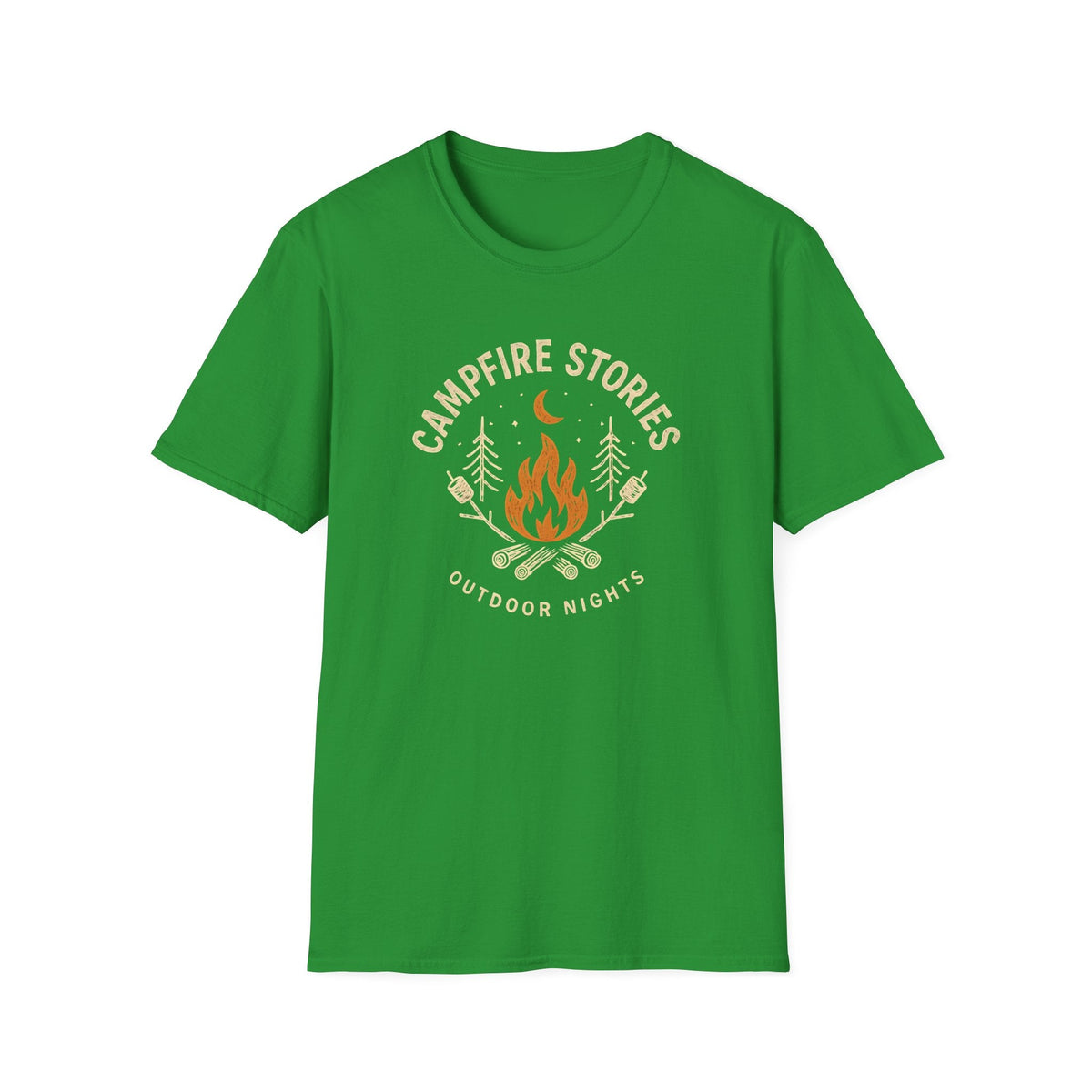 Printify T-Shirt Irish Green / S Outdoor Campfire Nights T-Shirt