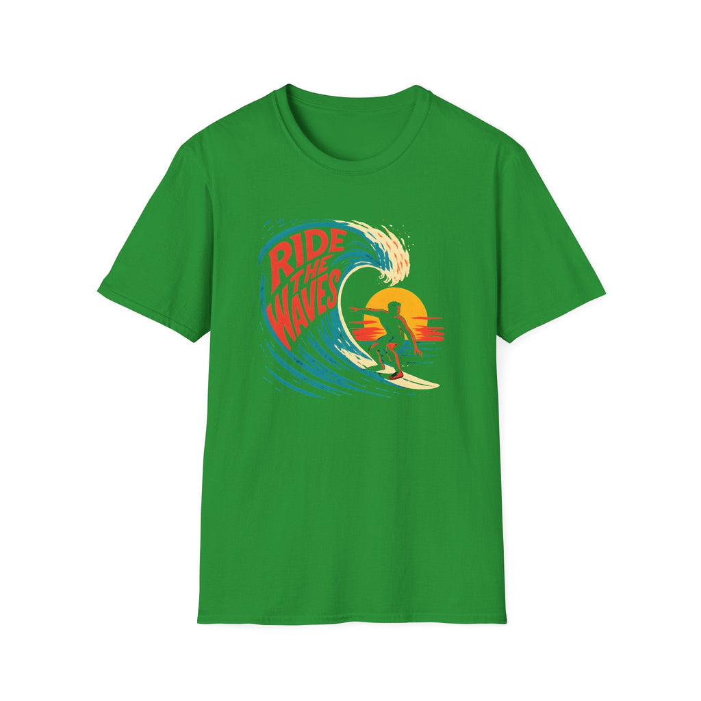 Printify T-Shirt Irish Green / S Ride the Waves T-Shirt