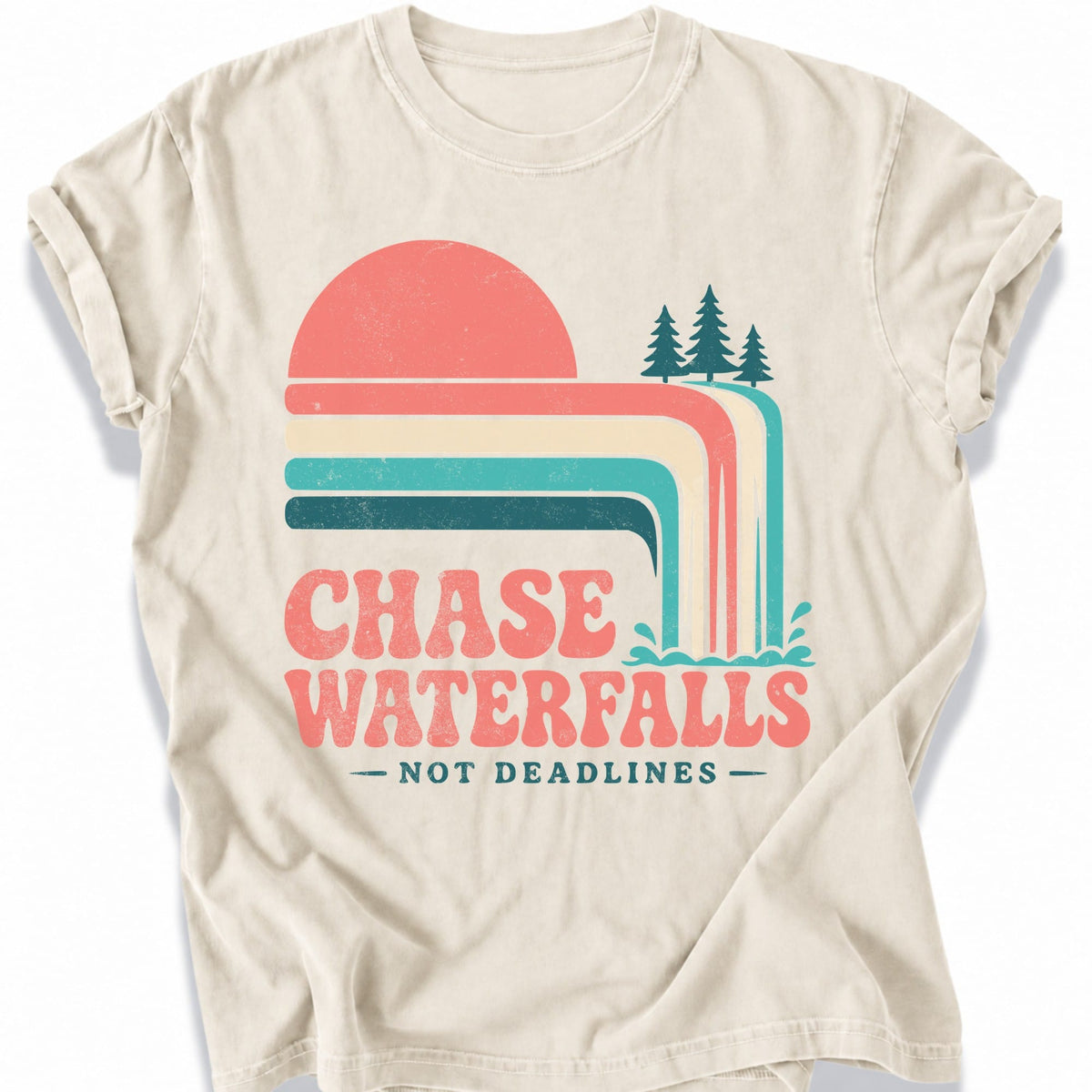 Printify T-Shirt Ivory / S Chase Waterfalls T-Shirt