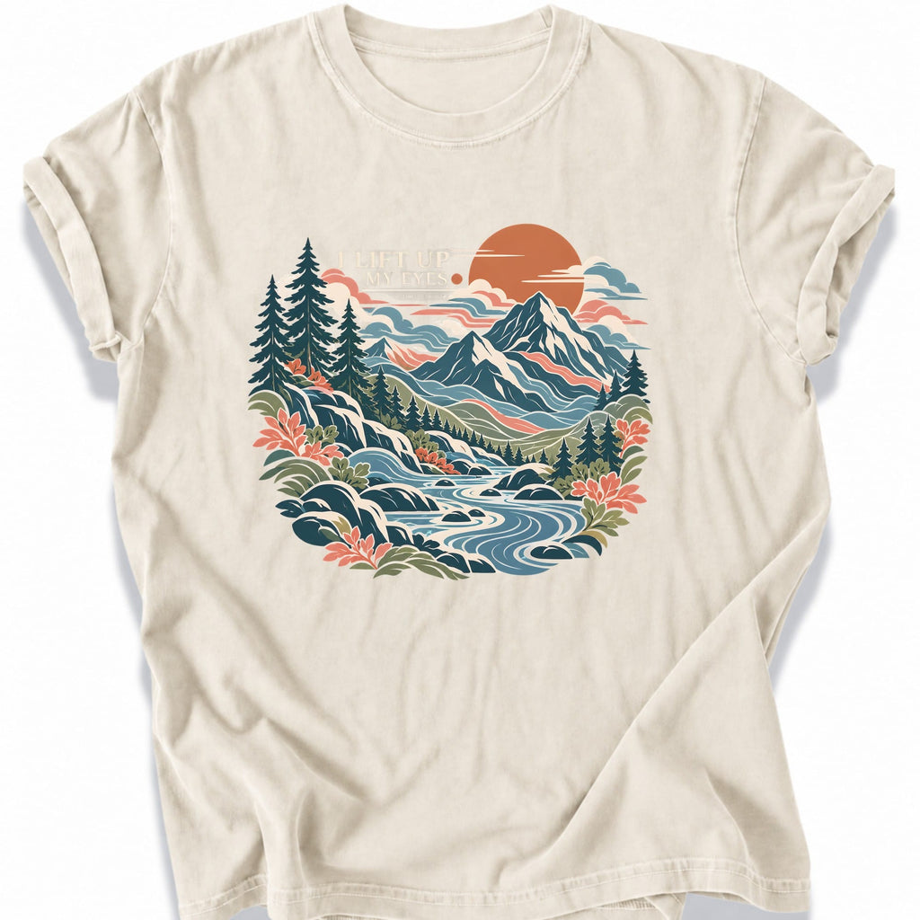 Printify T-Shirt Ivory / S Mountain Flow T-Shirt