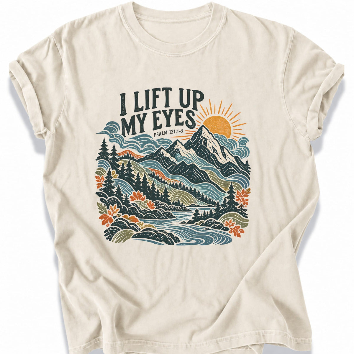 Printify T-Shirt Ivory / S Mountains Rise T-Shirt