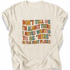 Printify T-Shirt Ivory / S Peaks Peckers Bigfoot - Don't want to be here