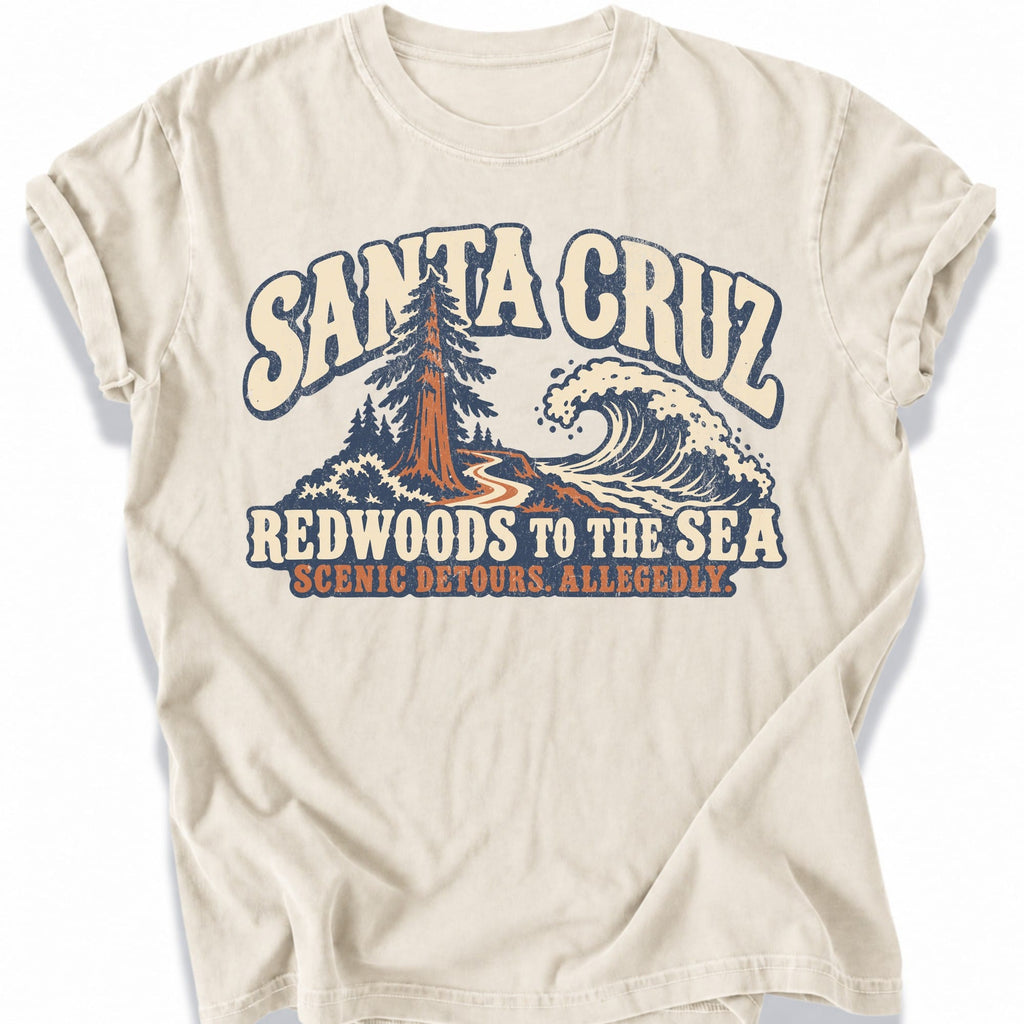 Printify T-Shirt Ivory / S Santa Cruz Scenic T-Shirt