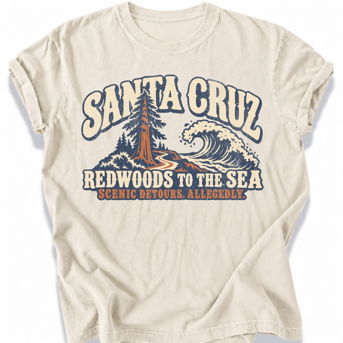 Printify T-Shirt Ivory / S Santa Cruz Scenic T-Shirt