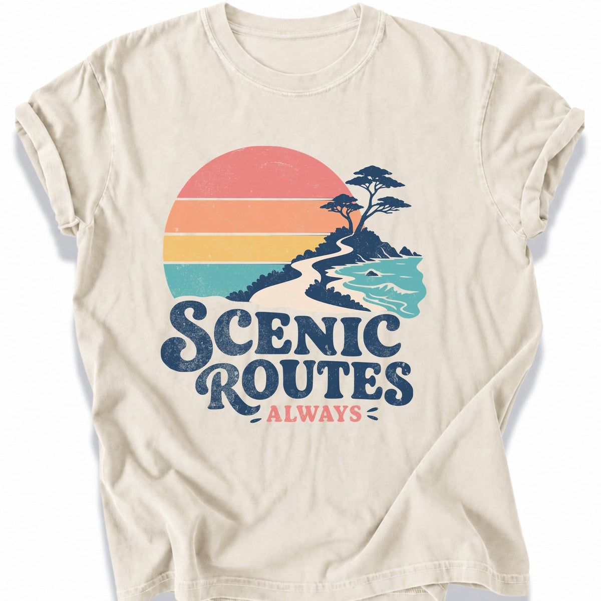 Printify T-Shirt Ivory / S Scenic Routes Always T-Shirt
