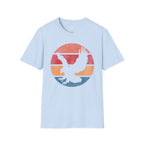 Printify T-Shirt Light Blue / S Retro Sunset Bald Eagle