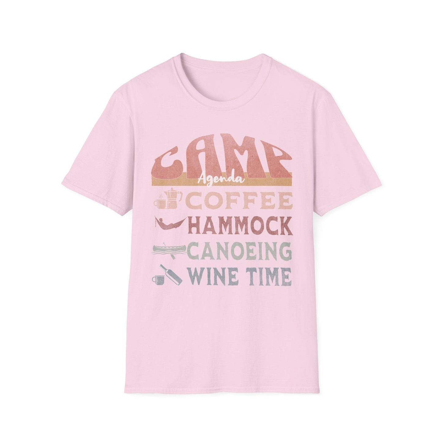 Printify T-Shirt Light Pink / S Camp Agenda