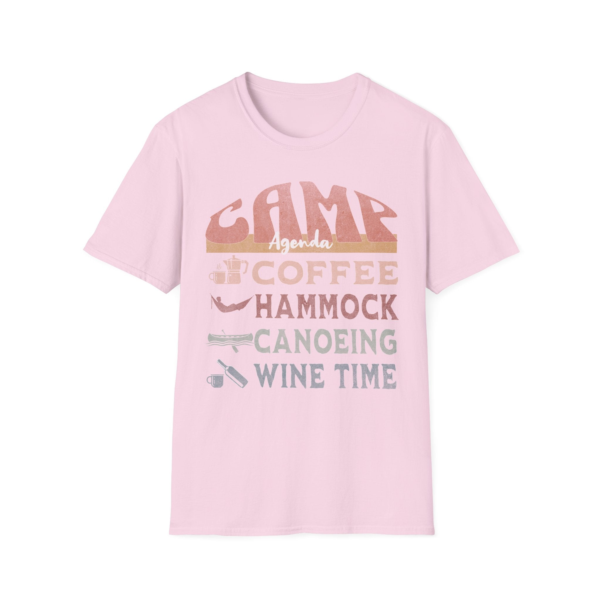 Printify T-Shirt Light Pink / S Camp Agenda