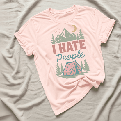Printify T-Shirt Light Pink / S I hate people