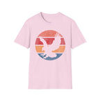 Printify T-Shirt Light Pink / S Retro Sunset Bald Eagle