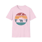 Printify T-Shirt Light Pink / S Retro Sunset California Bear