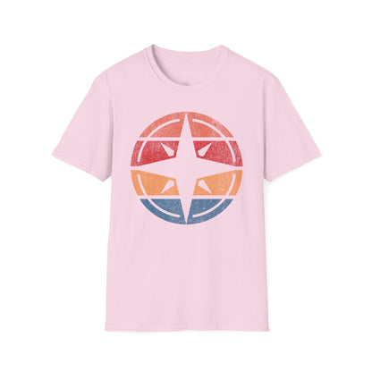 Printify T-Shirt Light Pink / S Retro Sunset Compass