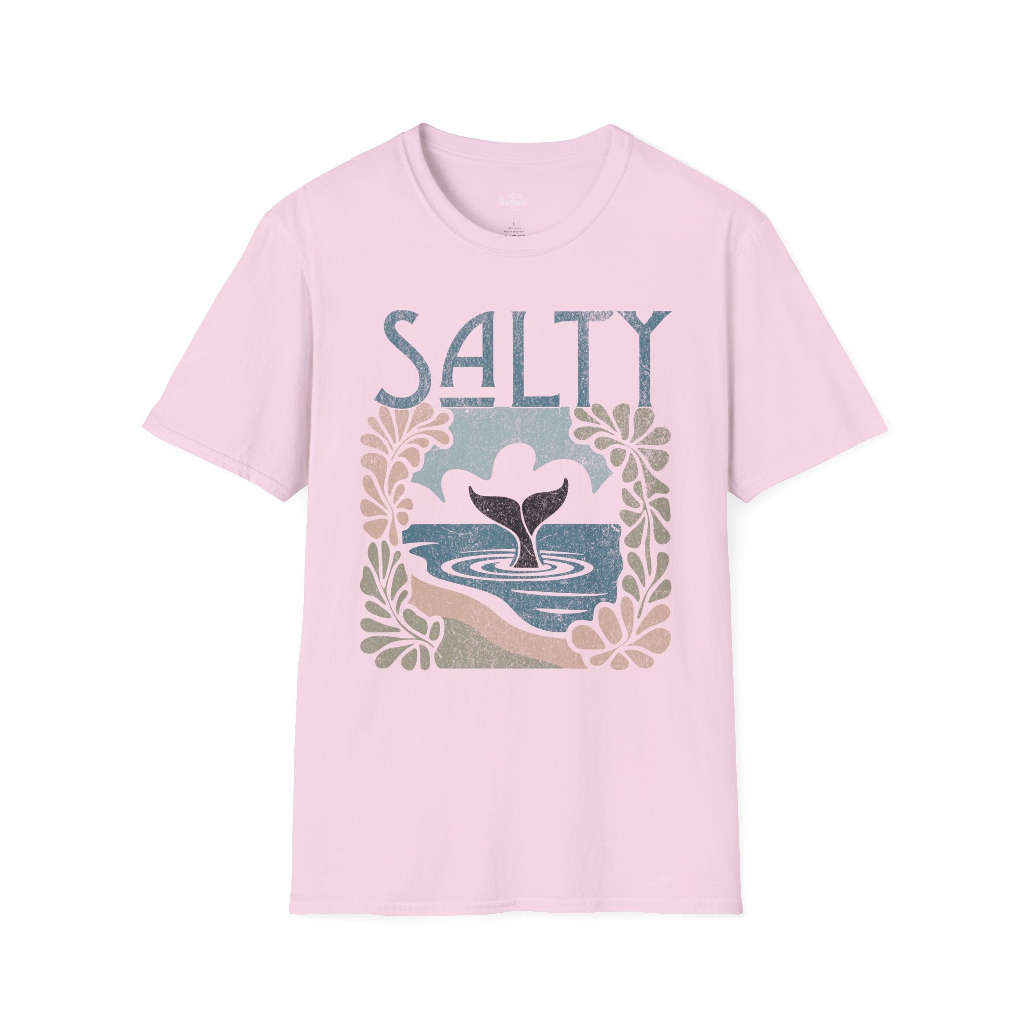 Printify T-Shirt Light Pink / S Salty Whale Tail