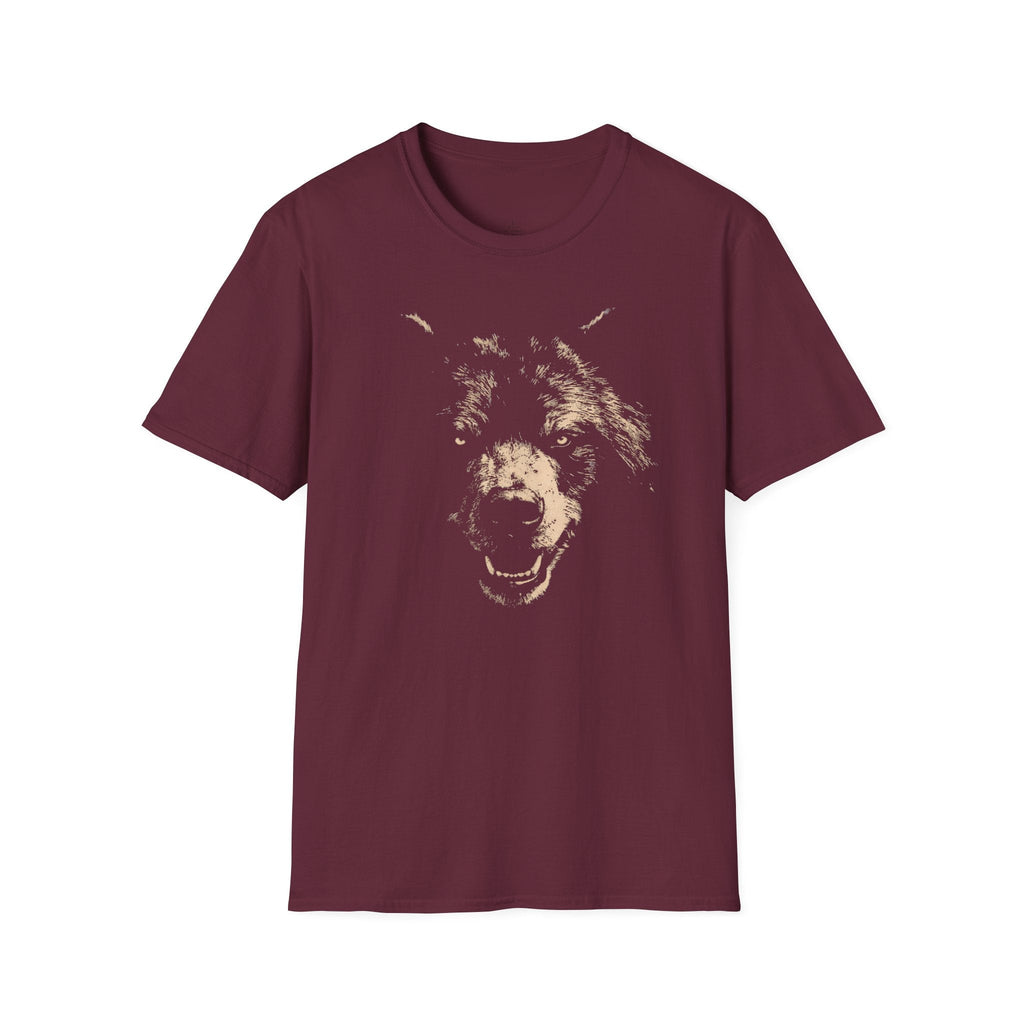Printify T-Shirt Maroon / S Bear Scare