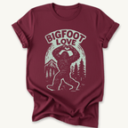 Printify T-Shirt Maroon / S Big Foot Love