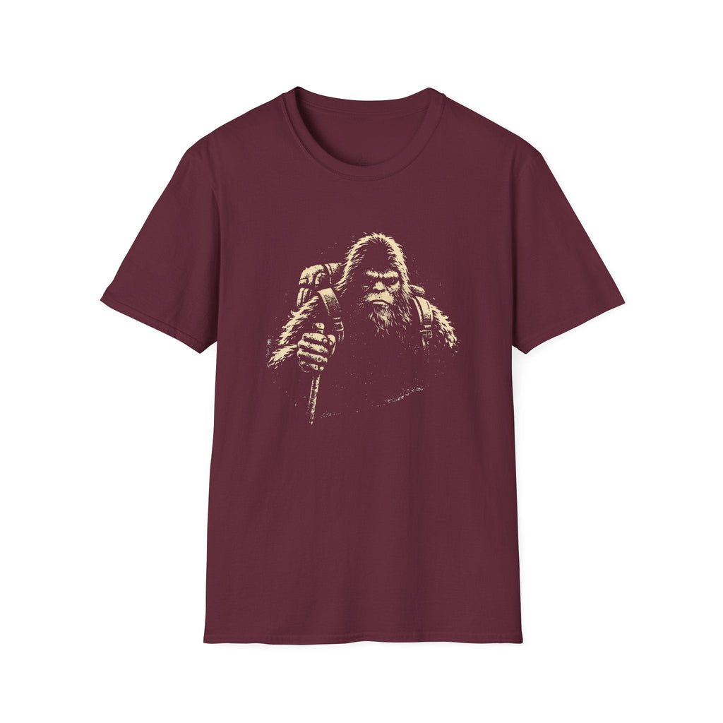 Printify T-Shirt Maroon / S Bigfoot Hiking