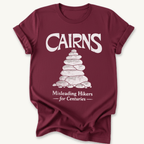 Printify T-Shirt Maroon / S Cairns Misleading Hikers for Centuries