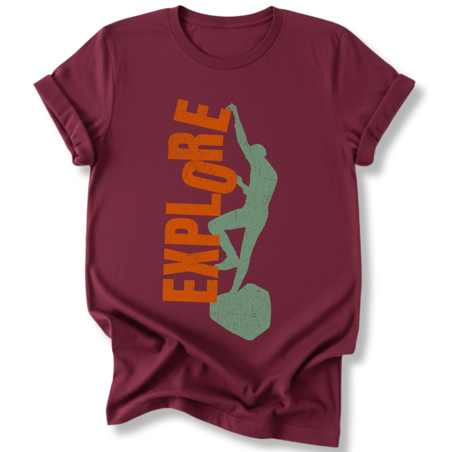 Printify T-Shirt Maroon / S Explore More