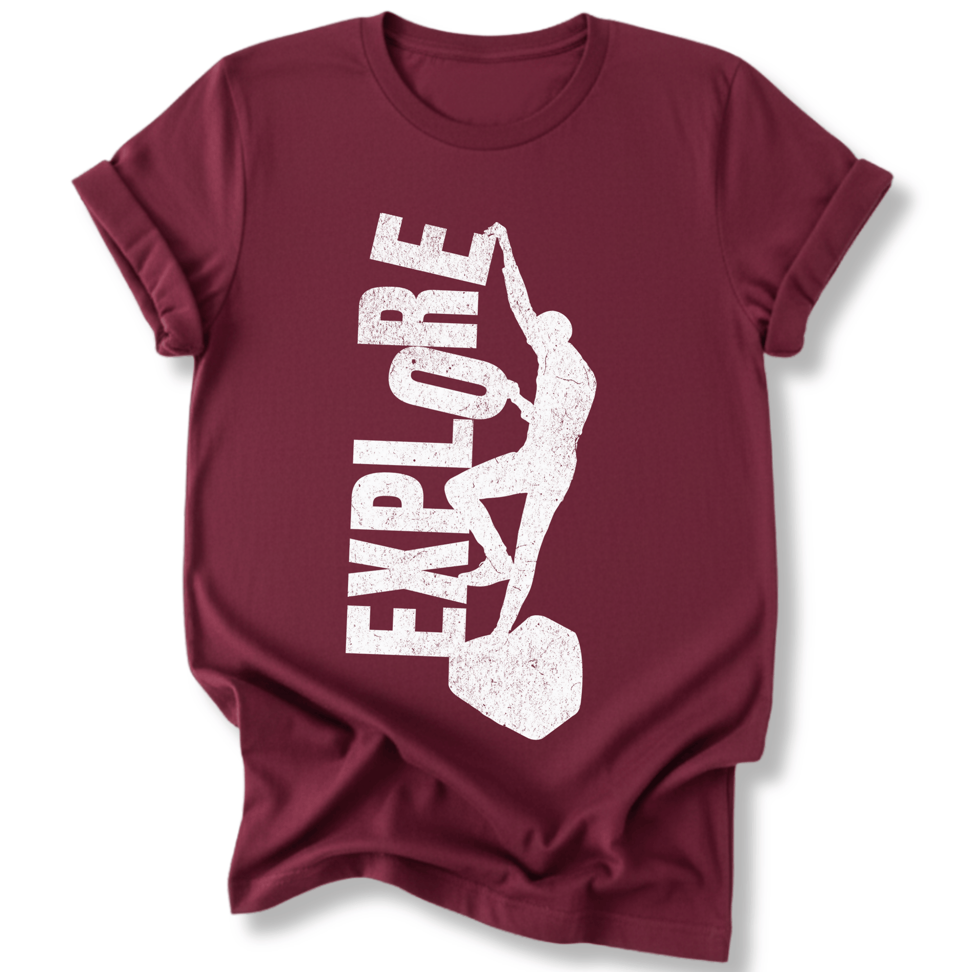 Printify T-Shirt Maroon / S Explore More