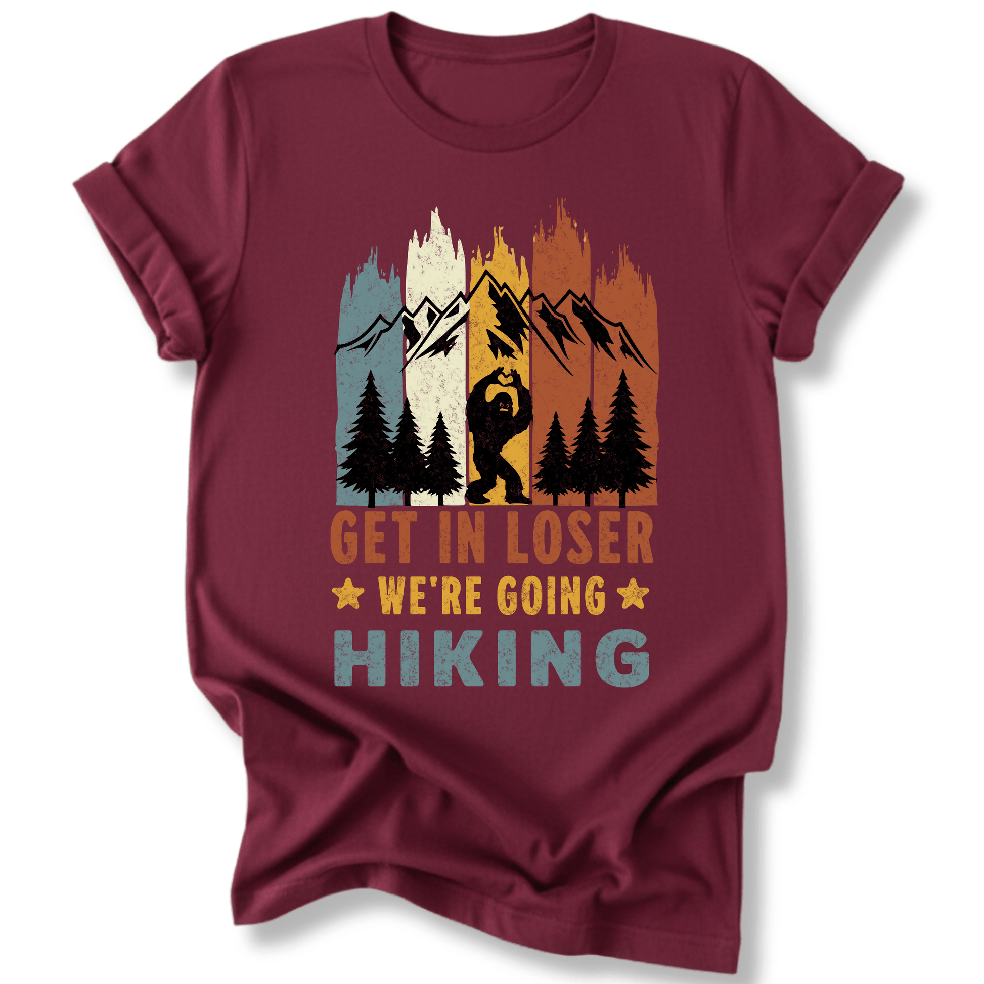 Printify T-Shirt Maroon / S Get in loser!