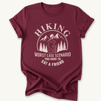 Printify T-Shirt Maroon / S Hiking Worst Case Scenario