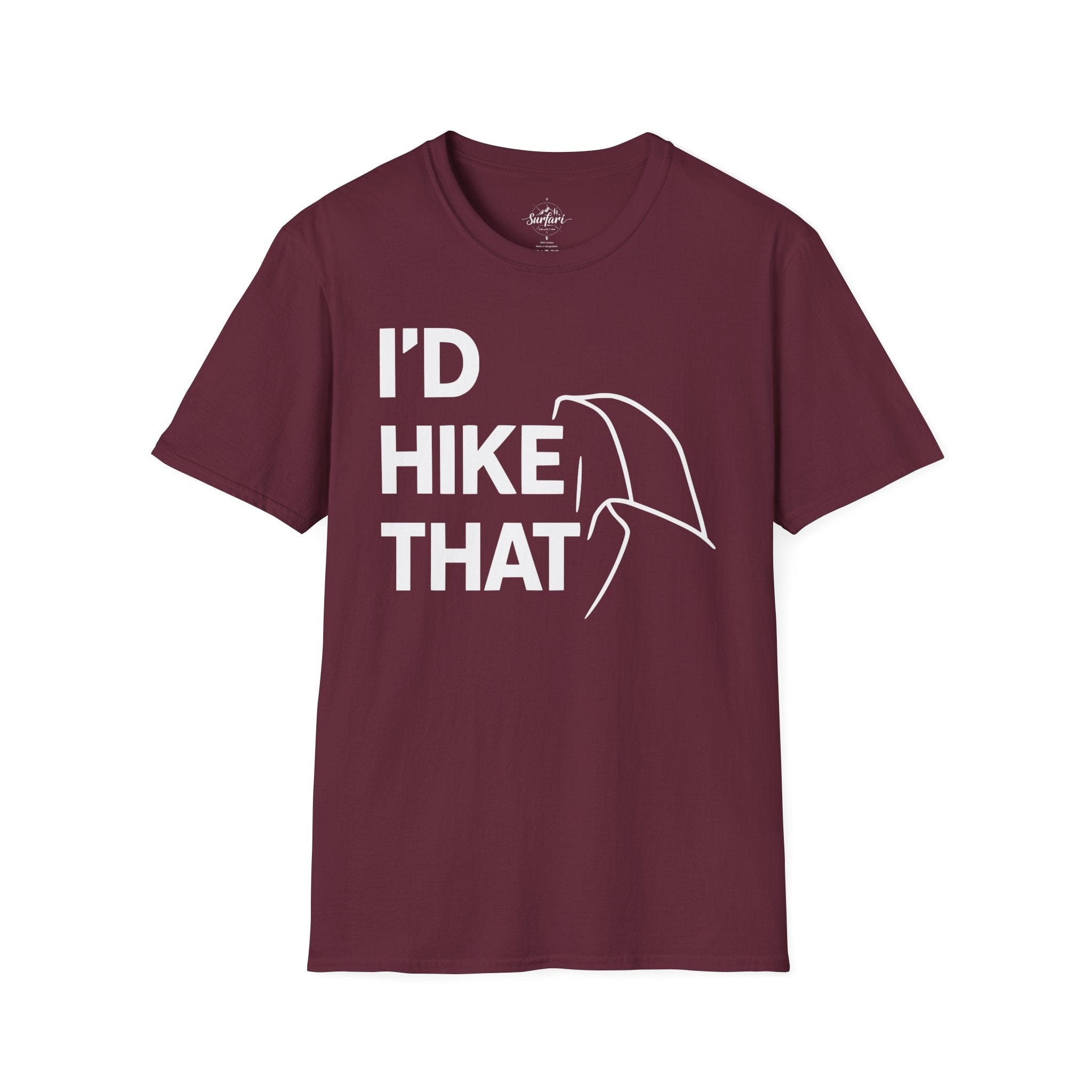 Printify T-Shirt Maroon / S I'd Hike That, Half Dome