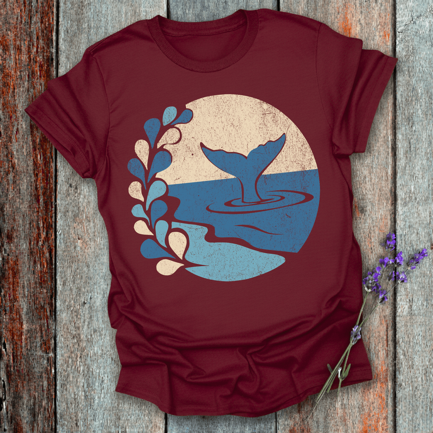 Printify T-Shirt Maroon / S Marine Majesty