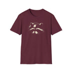 Printify T-Shirt Maroon / S Night Hike Raccoon