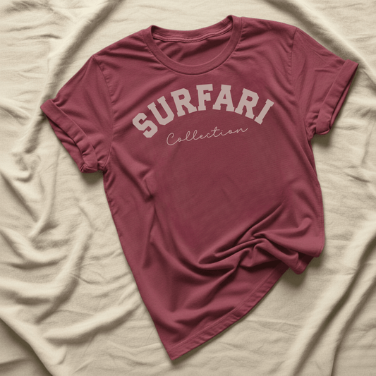 Printify T-Shirt Maroon / S Surfari Collection