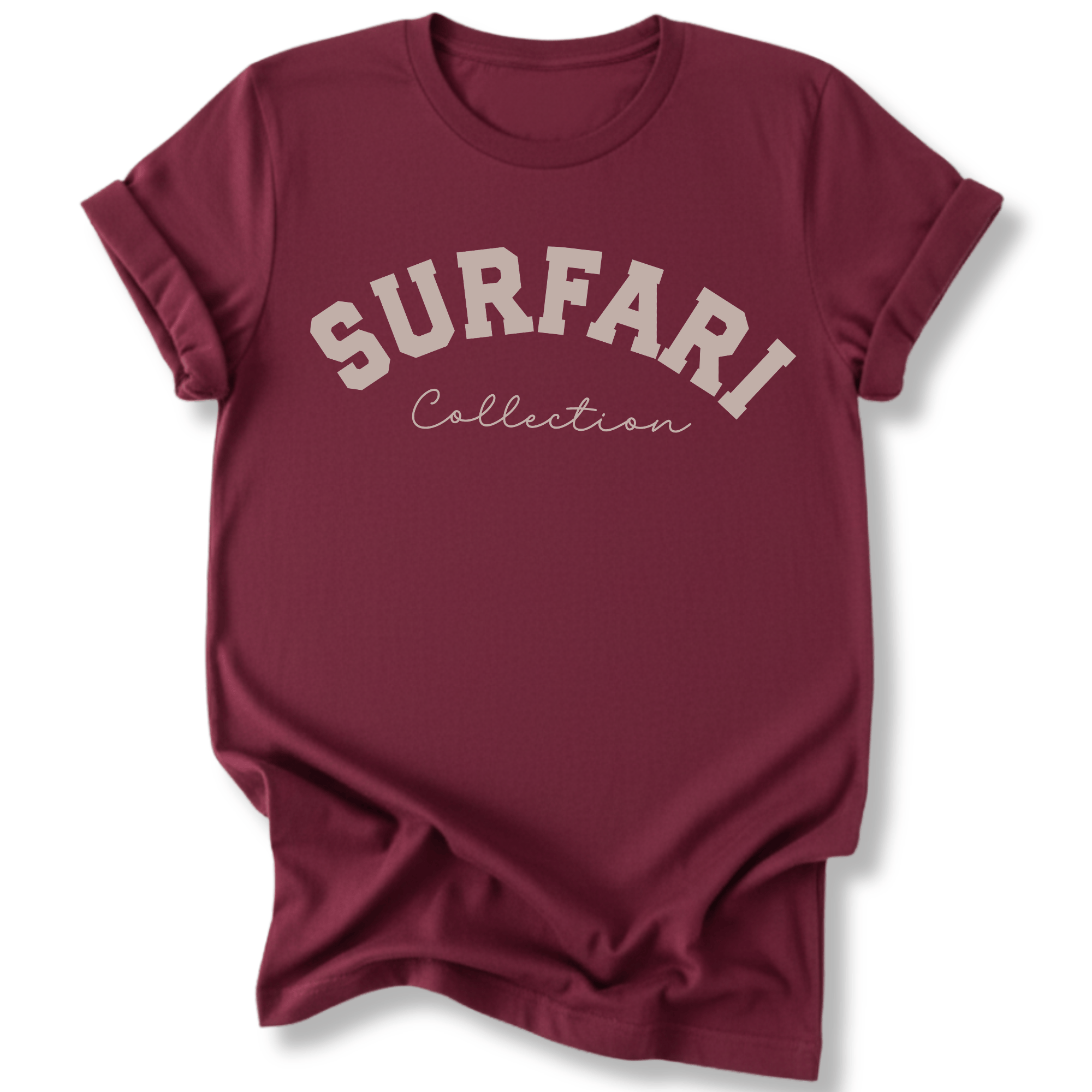 Printify T-Shirt Maroon / S Surfari Collection