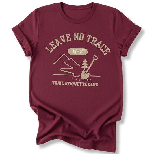 Printify T-Shirt Maroon / S Trail Etiquette Club